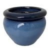 Round Self Watering Glazed Ceramic Pot - Light Blue - 6 1/4 X 4 3/4" -Healthy Plant Shop Blue47003NewSW 85656.1655469854