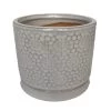 Amelia Cylinder Ceramic Pot With Attached Saucer - 5" X 4.25" - White 2 Amelia Cylinder Ceramic Pot With Attached Saucer - 5" X 4.25" - White -Healthy Plant Shop ameliawhite 07348.1696438123
