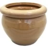 Round Self Watering Glazed Ceramic Pot - Mocha - 6 1/4 X 4 3/4" -Healthy Plant Shop apicymmb9 10090.1592326298