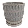 Morrocroft Ceramic Egg Pot With Attached Saucer - 5.25" X 5" - Sky Leaf -Healthy Plant Shop apioxmbiz 06690.1614026342
