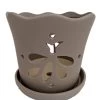 Matte Grey Butterfly Ceramic Orchid Pot With Attached Saucer - 5" X 5" 2 Matte Grey Butterfly Ceramic Orchid Pot With Attached Saucer - 5" X 5" -Healthy Plant Shop apipciydg 07412.1592326320
