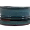 Ceramic Bonsai Pot/Saucer - Dark Moss GreenOval - 6 1/8" X 4 1/2" X 2" -Healthy Plant Shop apirxz6et 01163.1592326347