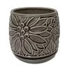Botanical Delica Ceramic Pot With Attached Saucer - 6" X 6.25" - Grey 2 Botanical Delica Ceramic Pot With Attached Saucer - 6" X 6.25" - Grey -Healthy Plant Shop botanicalgrey1 64376.1665076176