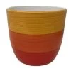Bright Stripes Ceramic Cup Pot - Yellow/Orange/Red - 5.5 X 5.5" -Healthy Plant Shop brightlightorange 93795.1655476576