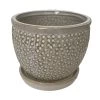 Pebble Beige Ceramic Pot With Attached Saucer - 5.5" X 4.75" 1 Pebble Beige Ceramic Pot With Attached Saucer - 5.5" X 4.75" -Healthy Plant Shop pebblecream528460 19868.1641919392