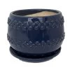 Seneca Ceramic Pot With Attached Saucer - 5" X 4.25" - Blue 1 Seneca Ceramic Pot With Attached Saucer - 5" X 4.25" - Blue -Healthy Plant Shop senecablue 32333.1665076180