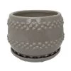 Seneca Ceramic Pot With Attached Saucer - 5" X 4.25" - Light Grey 1 Seneca Ceramic Pot With Attached Saucer - 5" X 4.25" - Light Grey -Healthy Plant Shop senecaltgrey 62271.1665076181