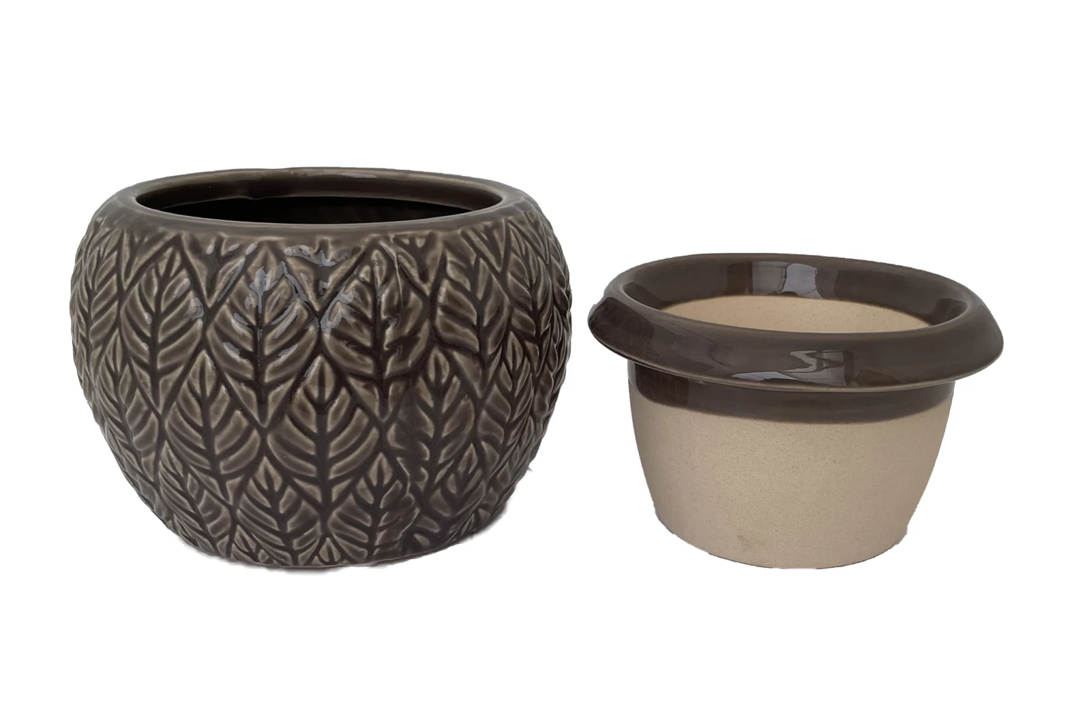 Sherborn Self Watering Glazed Ceramic Pot - Crocodile - 5.25 X 4.25" 4 Sherborn Self Watering Glazed Ceramic Pot - Crocodile - 5.25 X 4.25" - Image 2