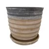 Sylvan Ceramic Planter With Attached Saucer - Honey - 5.5" X 5.5" 1 Sylvan Ceramic Planter With Attached Saucer - Honey - 5.5" X 5.5" -Healthy Plant Shop sylvanhoney527111 97828.1633619133